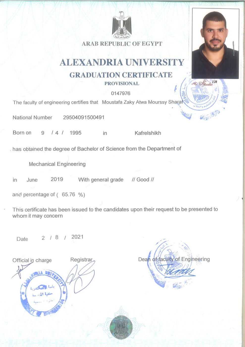 Graduation Certificate